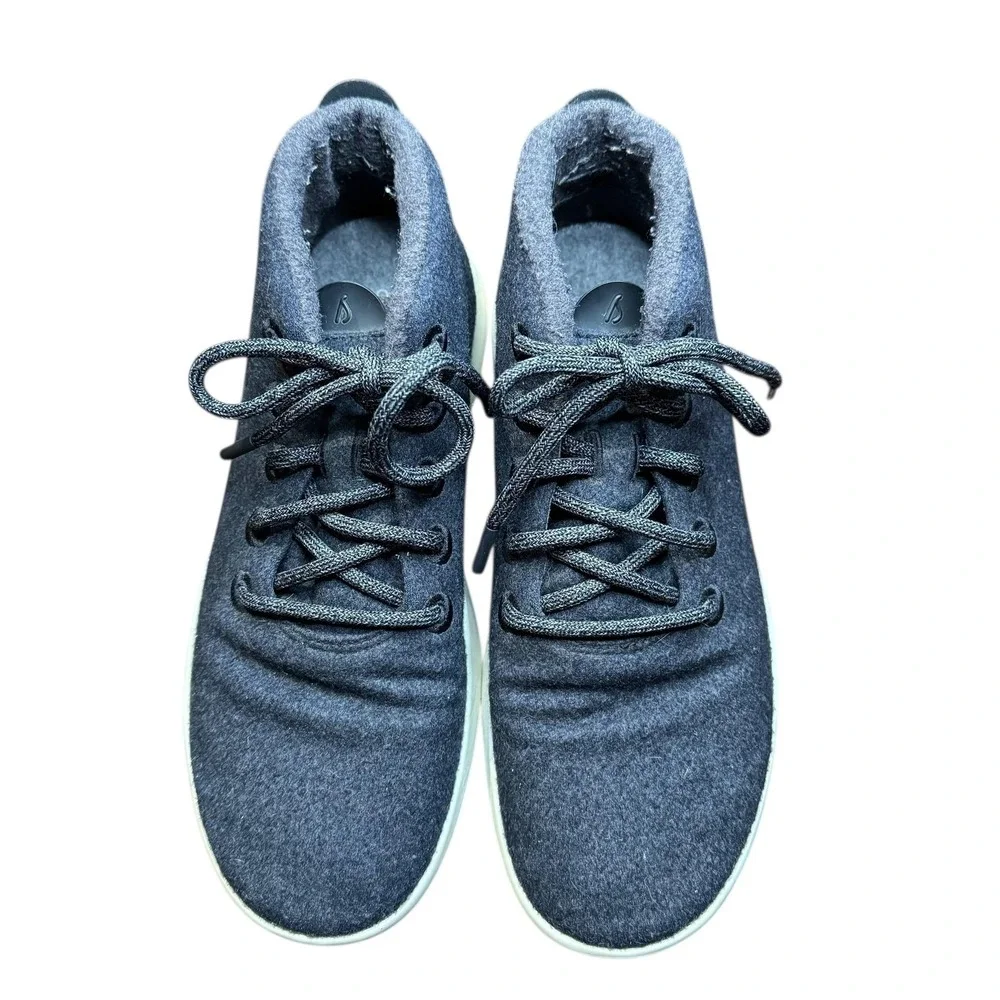 Allbirds Shoes Mens Size 9 Gray Wool Runner-Up‎ Lace Up Mid Top Casual Sneakers